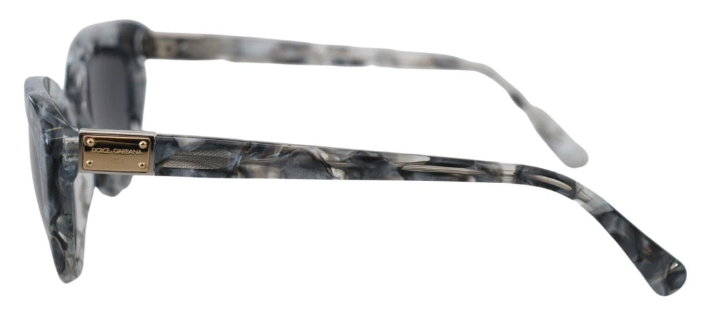 Dolce & Gabbana DG4194 Gray Acetate Logo Plaque Cat Eye Lens Sunglasses