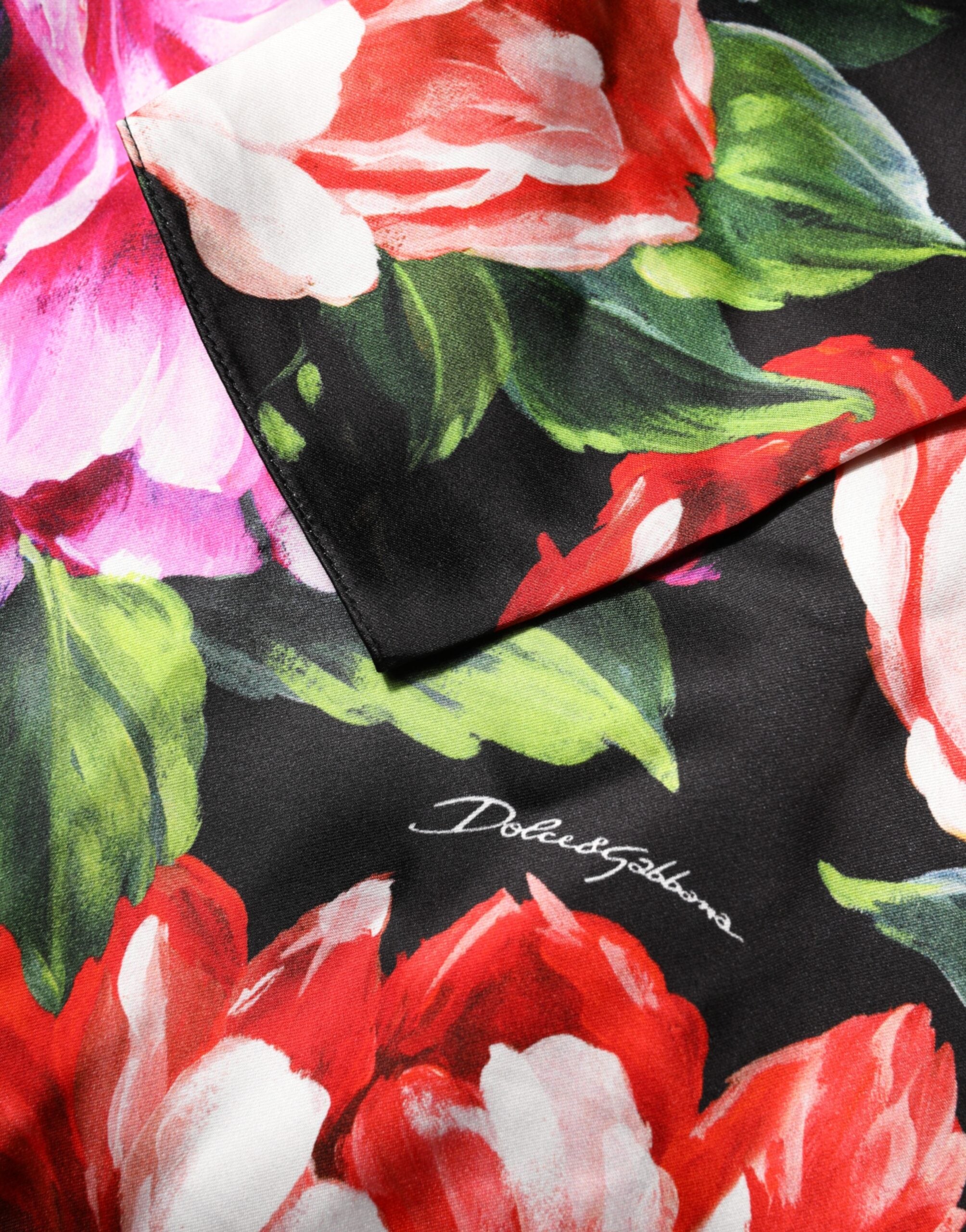 Svart blommig Fiori Pittorici Bodycon Klänning