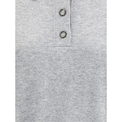 Allude Gray Fleece Wool Sweatshirt