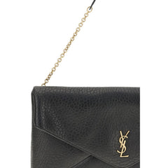 Saint Laurent Black Lamb Ovis Aries Aries Shoulder Bag