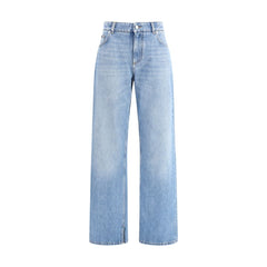 Dolce & Gabbana Light Blue Cotton Straight-Leg Jeans