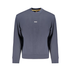 Hugo Boss Blue Cotton Men Sweater