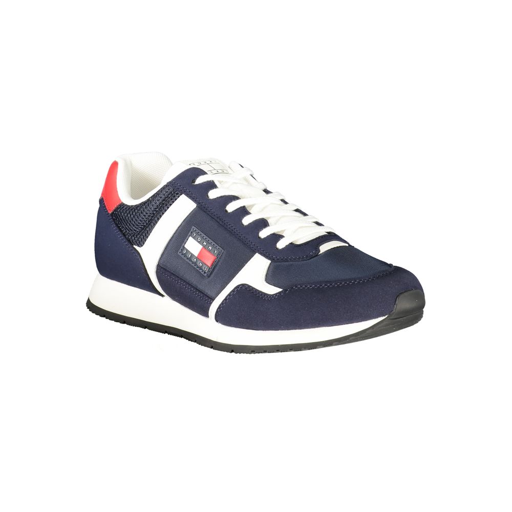 Blå polyester herrsneaker