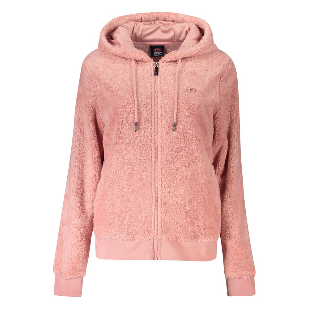Rosa polyesterjacka för kvinnor