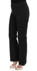 BENCIVENGA Black Stretch Straight Fit Dress Trousers Pants