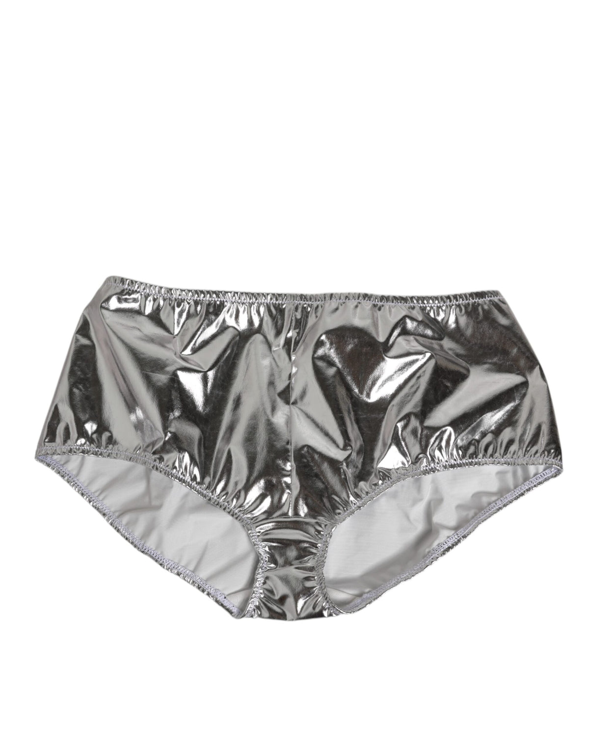 Dolce & Gabbana Silver Metallic High Waist Bikini Bottom Women  Underwear