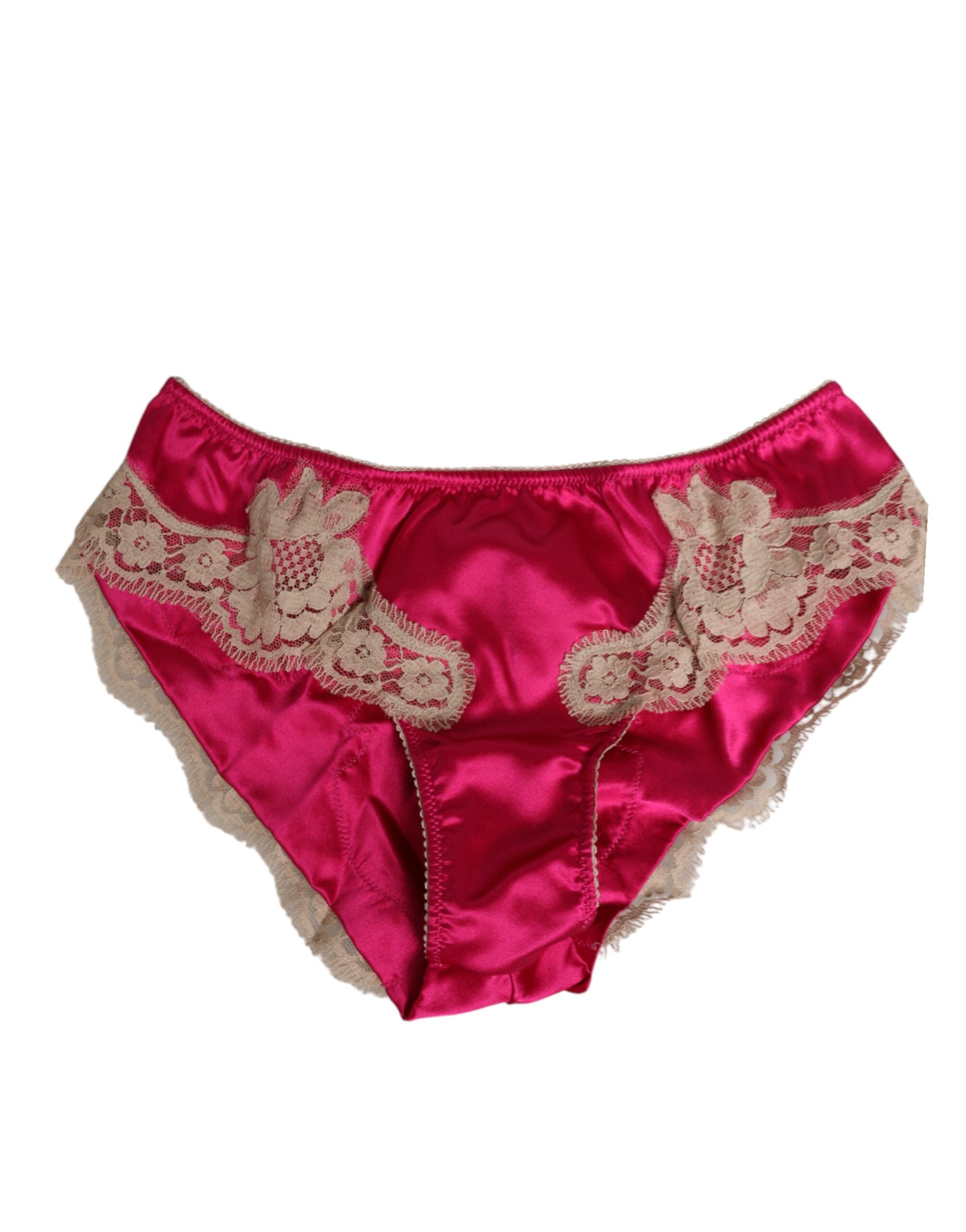 Rosa siden-satin spetskant nya underkläder