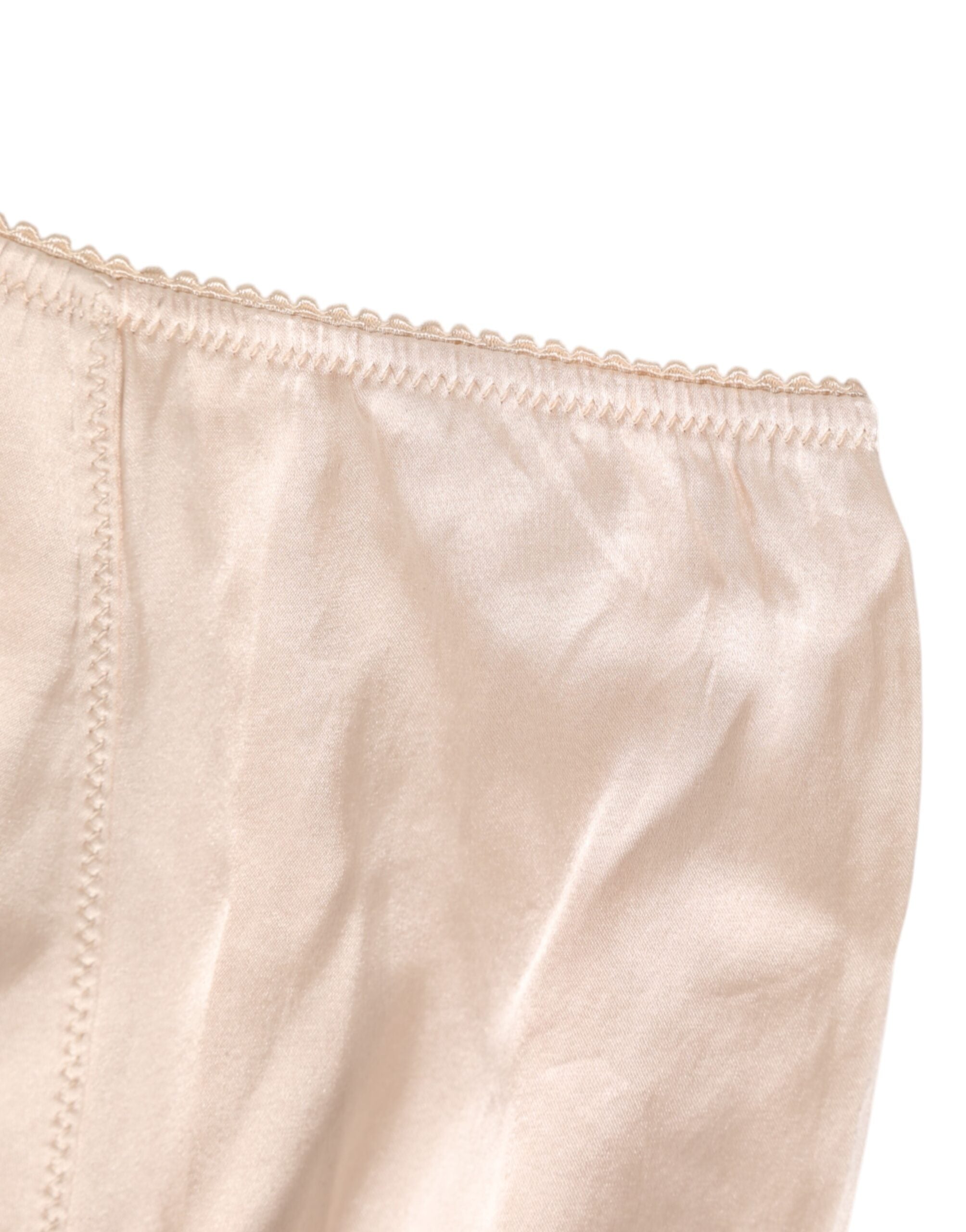 Beige Rosato Siden-Satin Högmidjade Underkläder
