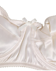 Dolce & Gabbana White Silk Satin Balconnet Lingerie Bra Underwear