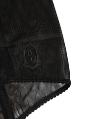 Dolce & Gabbana Black High Waist Mesh Sheer Shapewear Underwear