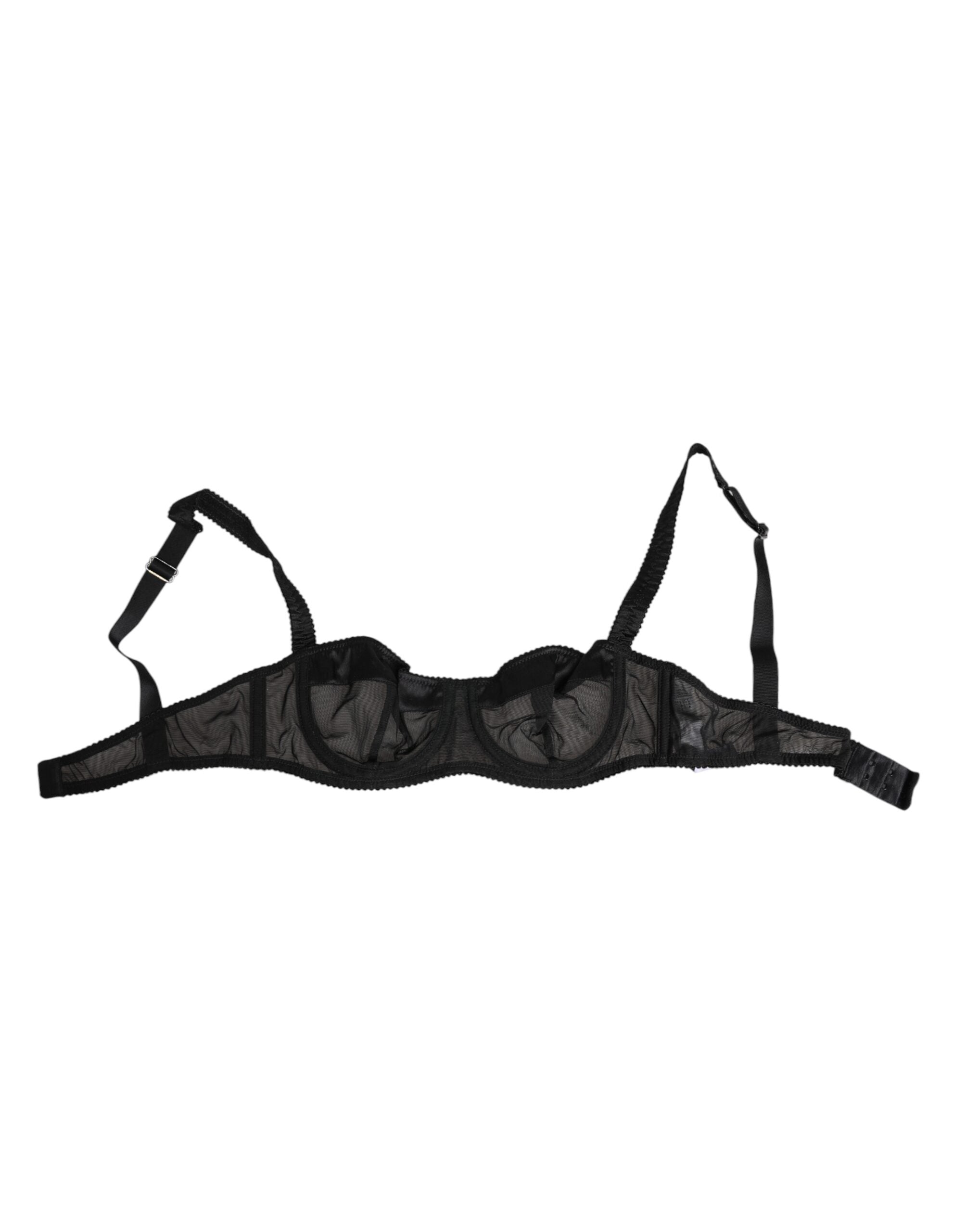 Svarta, transparenta mesh-bh med bygel