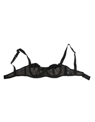 Dolce & Gabbana Black Sheer Mesh Underwire Bra  Underwear