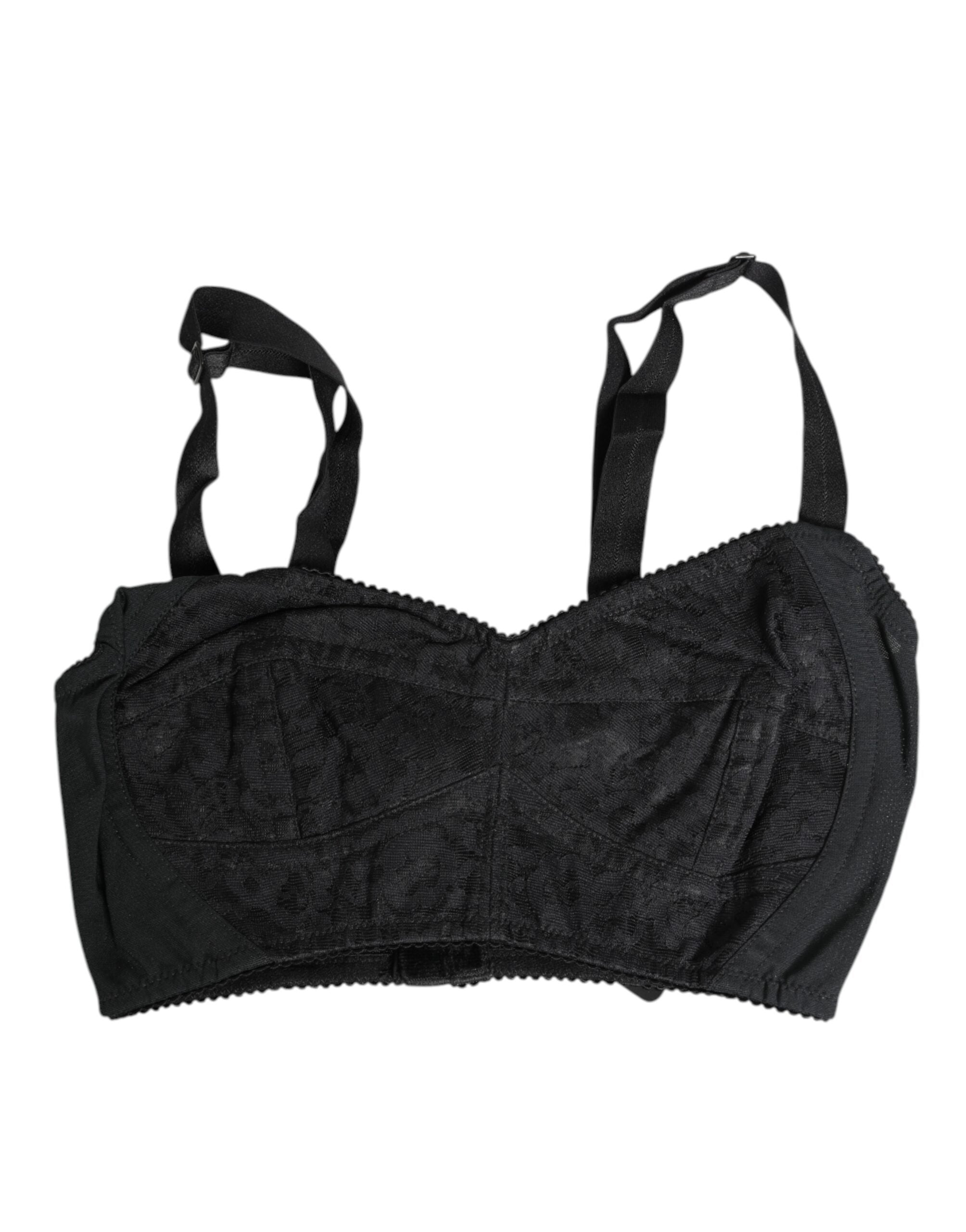 Svarta stretchiga nylonbustier-underkläder