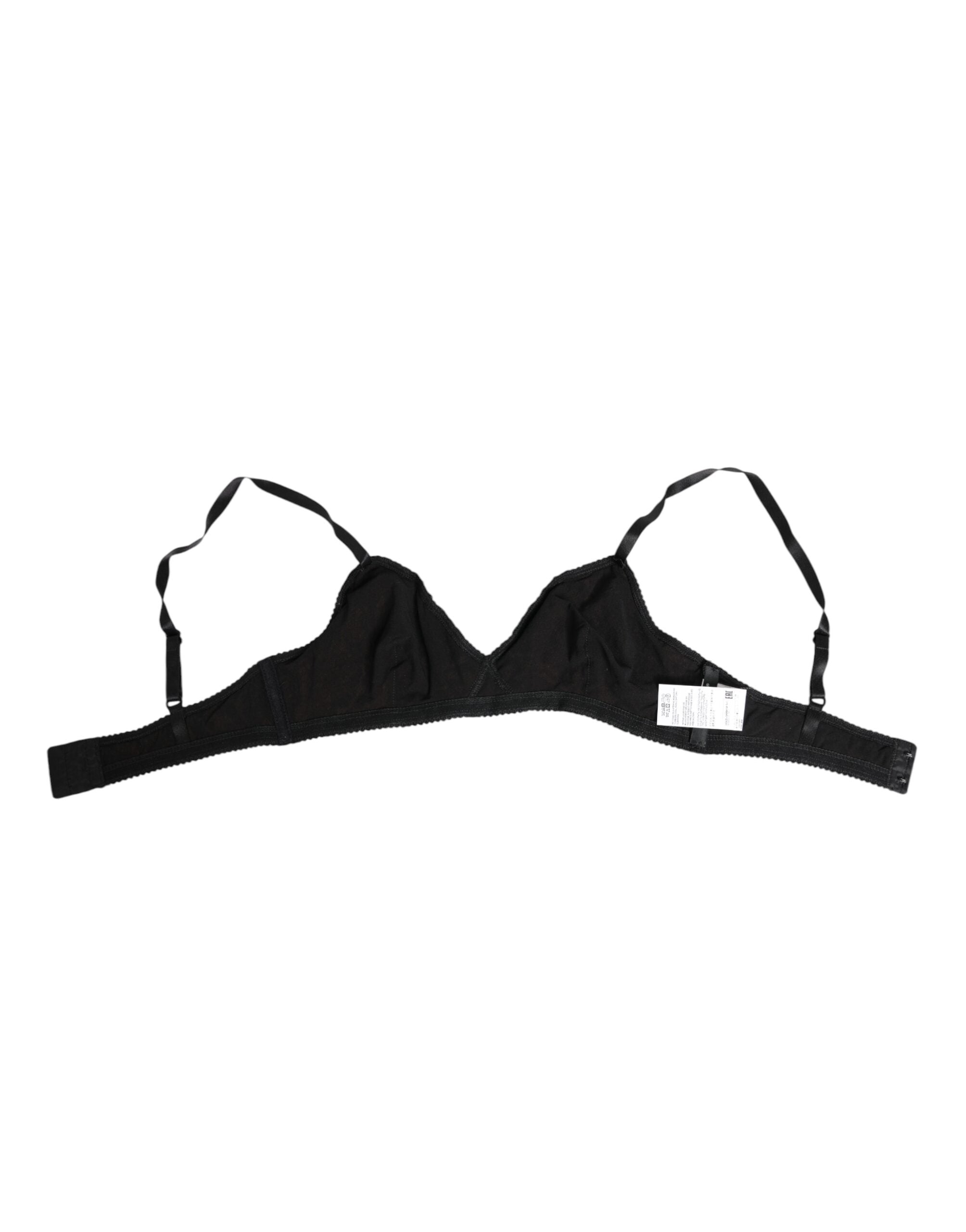 Svarta triangelformade bralette-underkläder i spets
