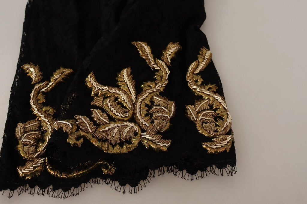 Svarta spetsguldfärgade barocka SPECIAL PIECE shorts