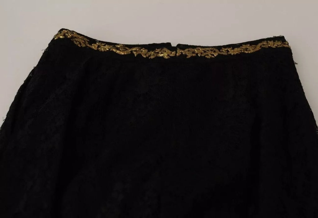 Svarta spetsguldfärgade barocka SPECIAL PIECE shorts