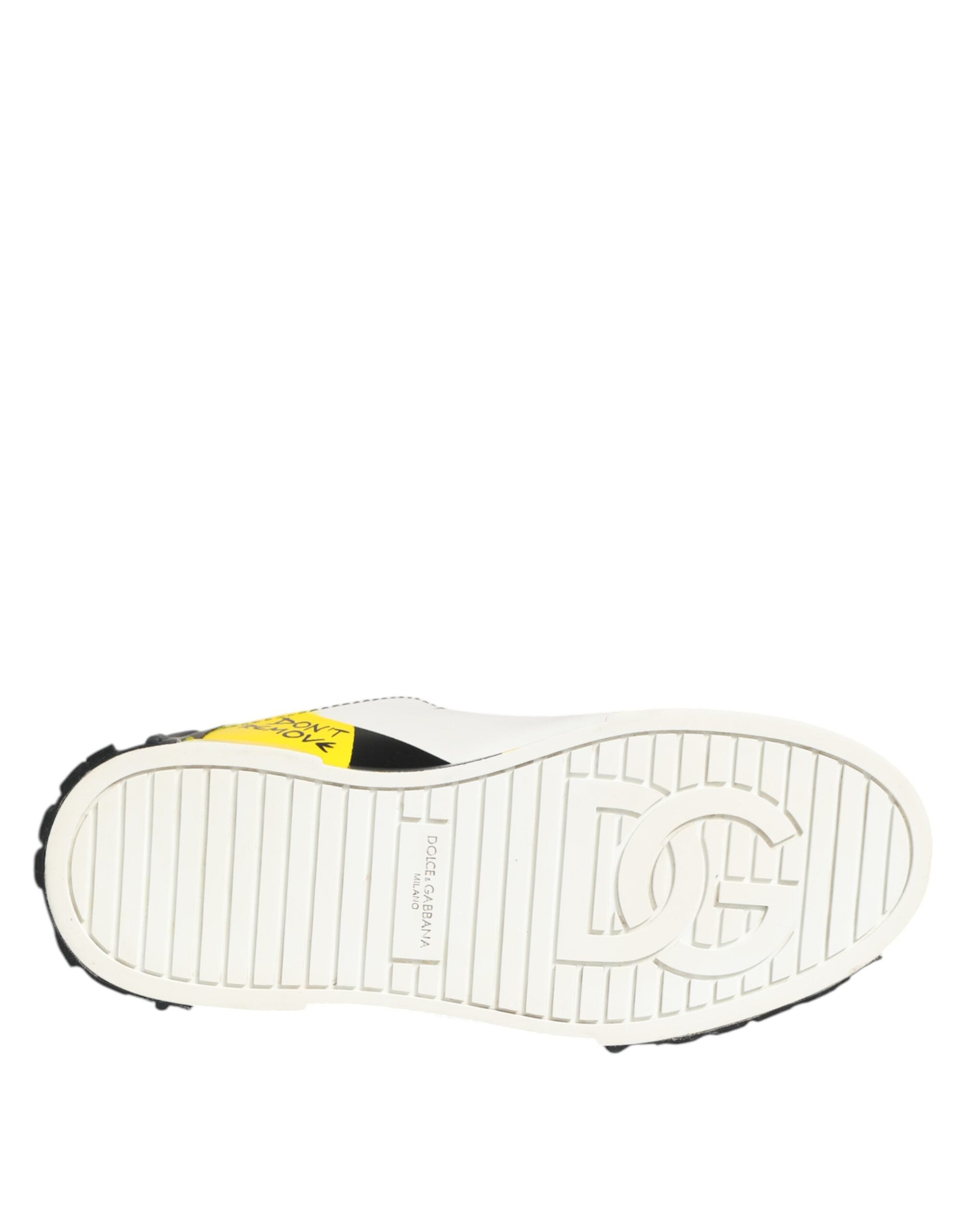 Dolce & Gabbana Multicolor Lettering Portofino Sneakers Shoes