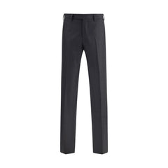 Germano Gray Fleece Wool Dress Pants