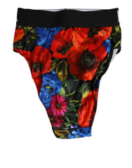 Dolce & Gabbana Multicolor Floral Print High Waist Panty Underwear
