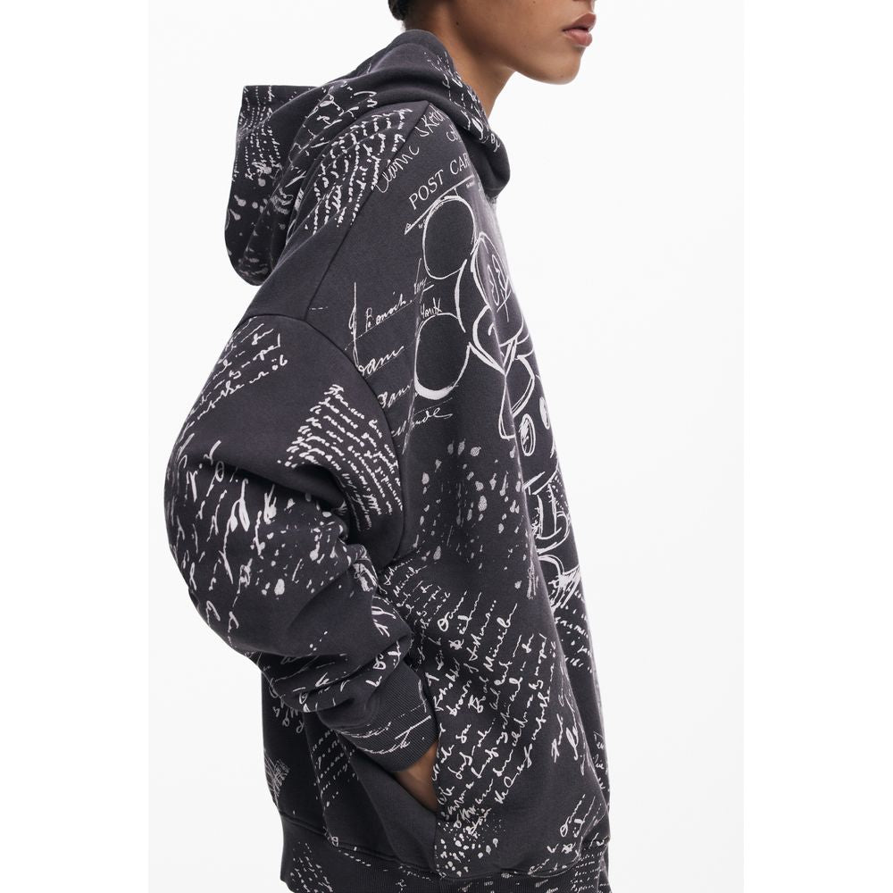 Desigual Black Cotton Women Hoodie