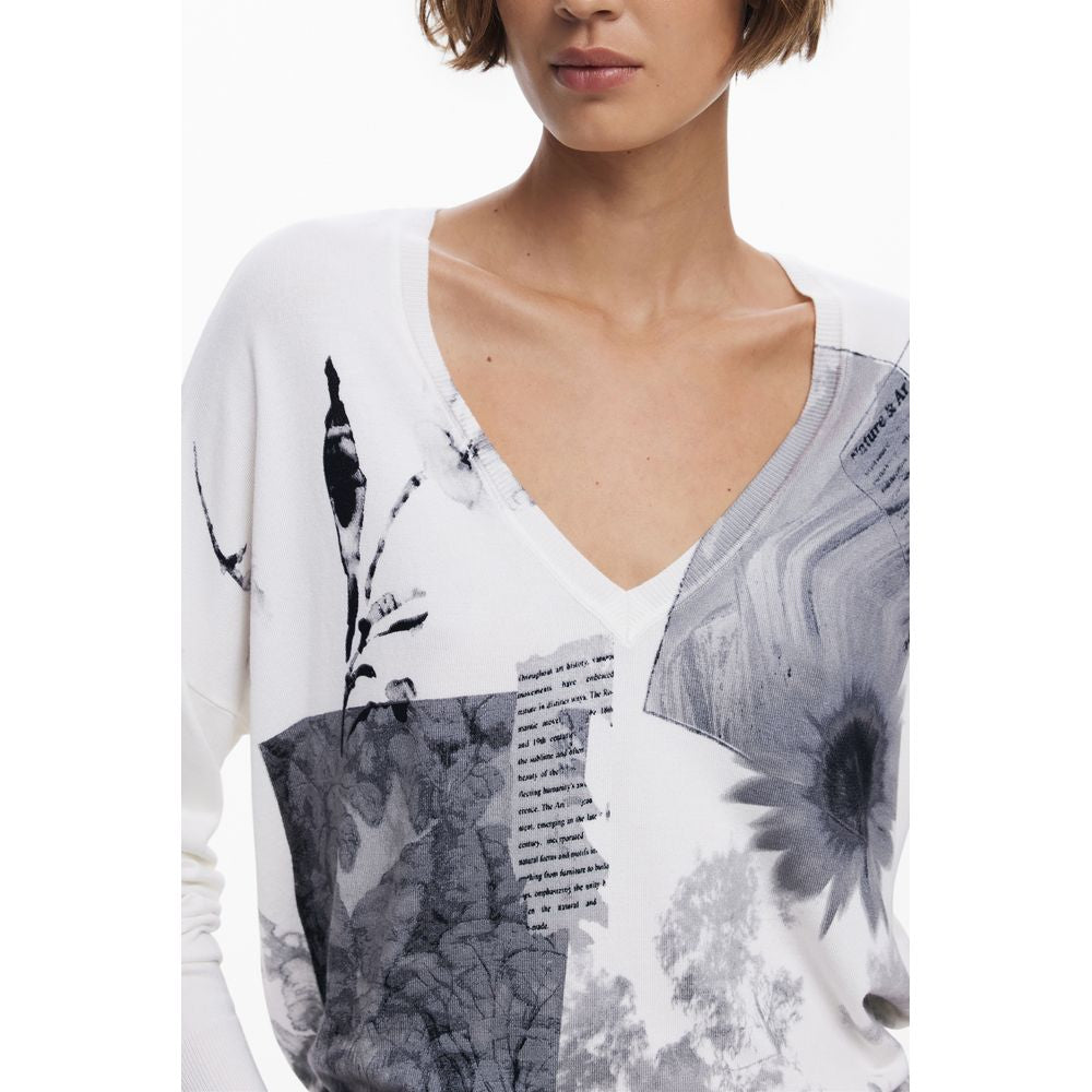 Desigual White Viscose Women Sweater