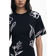 Desigual Black Cotton Women Dress