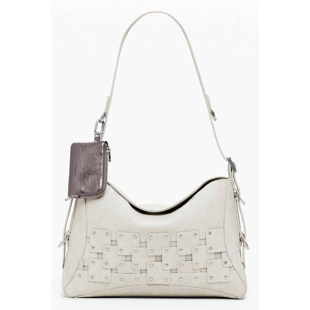 Beige polyeten damhandväska