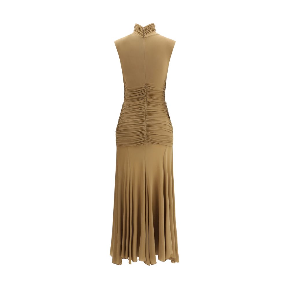Lang kjole med drapering