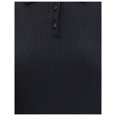 Dolce & Gabbana Black Cashmere Polo Shirt