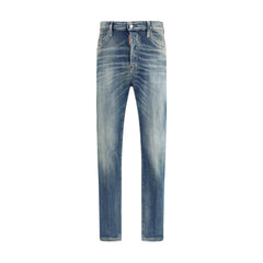 Dsquared² Blue Cotton Slim Fit Jeans