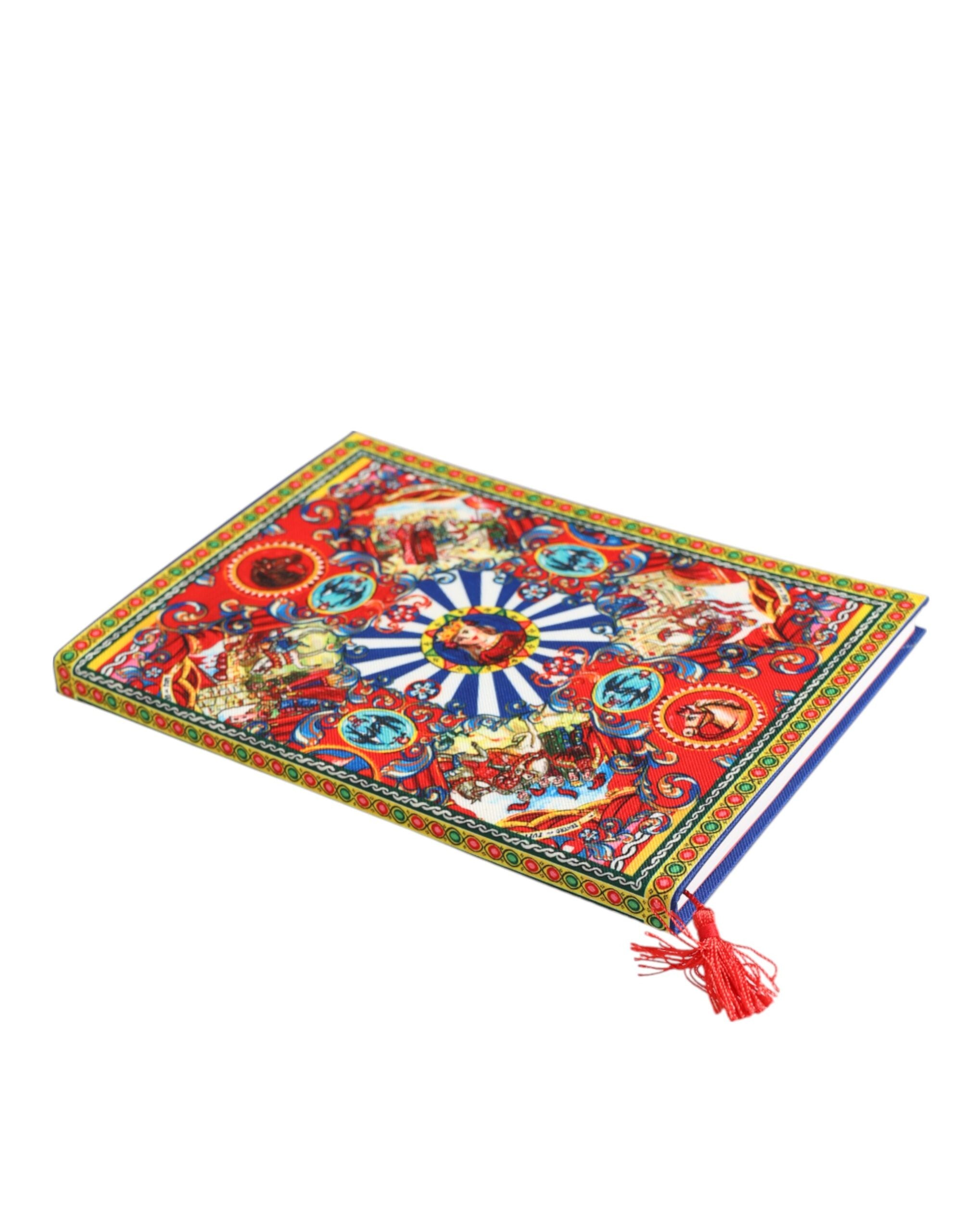 Dolce &amp; Gabbana Multicolor siciliansk Carretto Print Journal Notebook