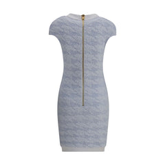 Balmain Light Blue Polyamide Casual Dress