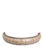 Dolce & Gabbana Beige Brown Snakeskin Leather Gold Ring Shoulder Strap