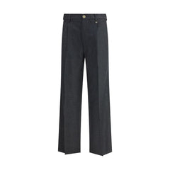 Vivienne Westwood Gray Fleece Wool Casual Pants