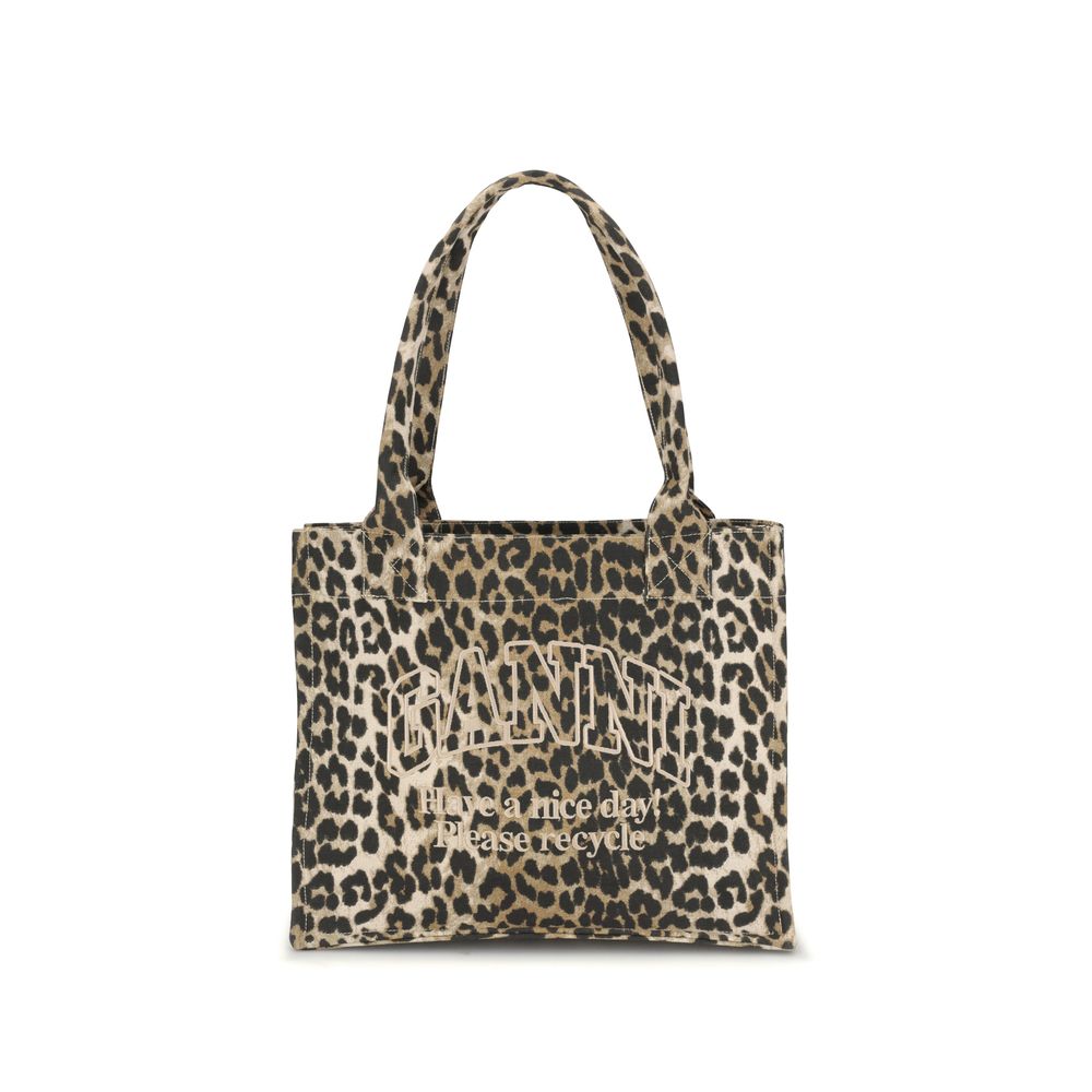 Leopardmönstrad tygväska