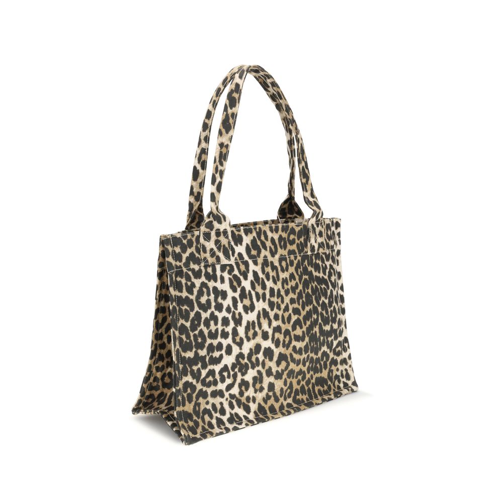 Leopardmönstrad tygväska