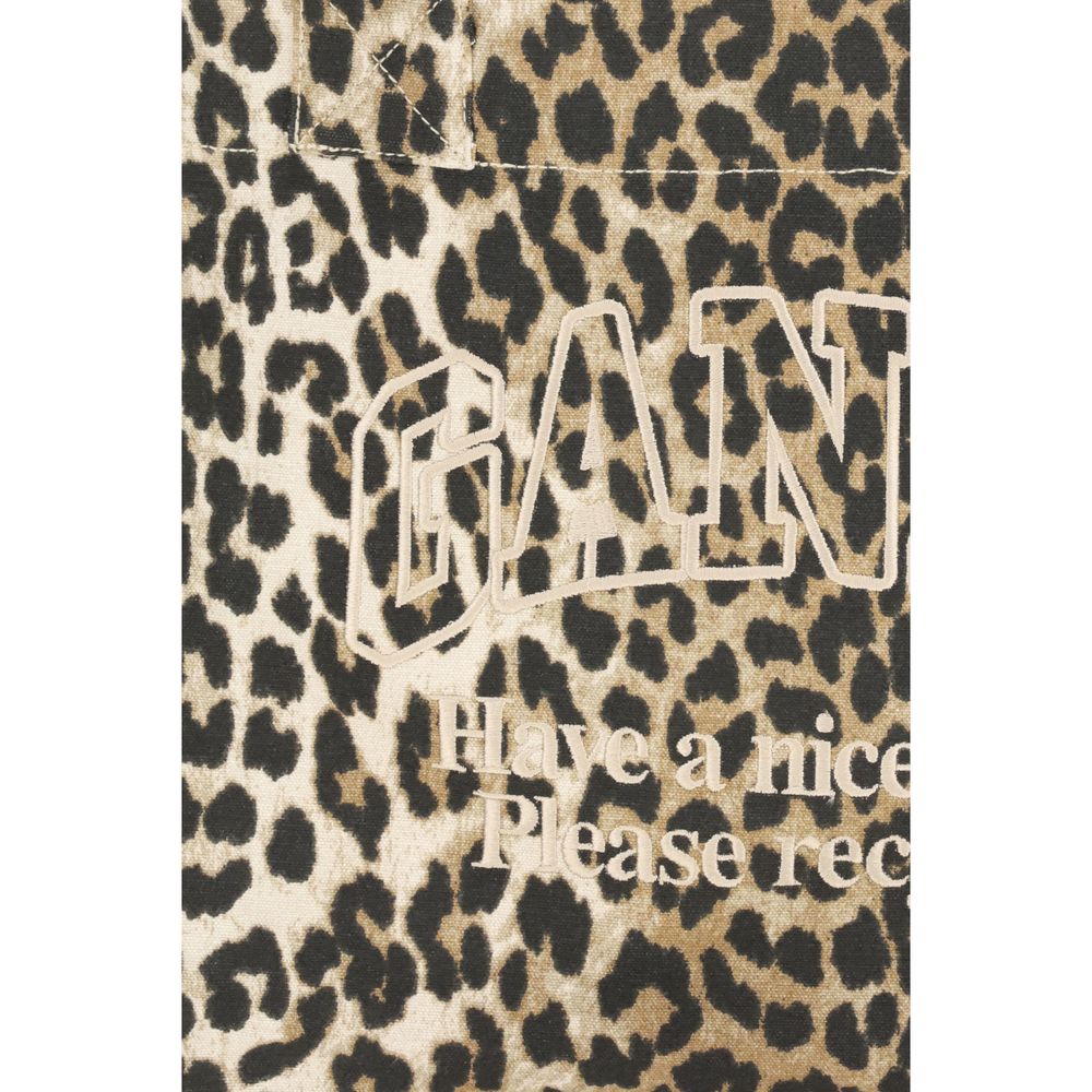 Leopardmönstrad tygväska