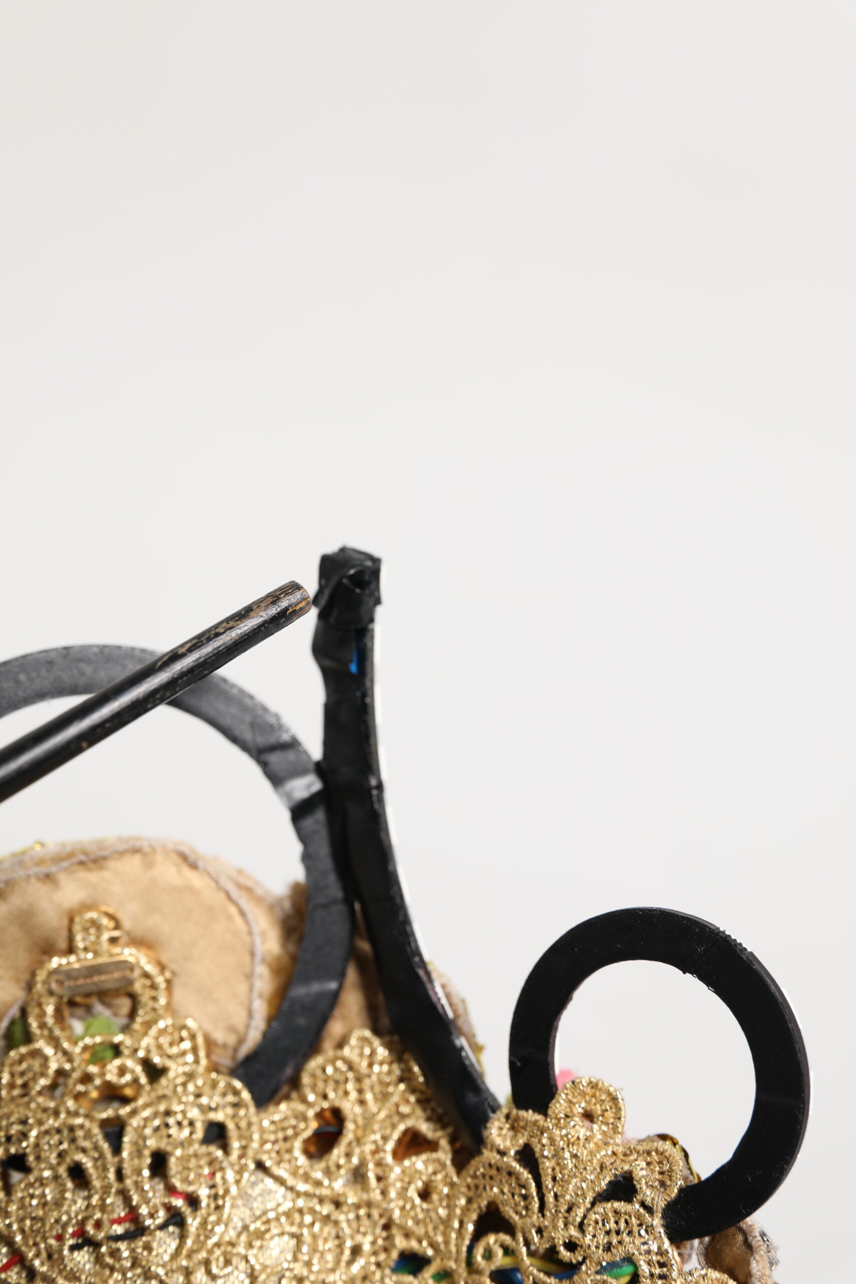 Dolce & Gabbana Gold Brass Crystal Embellished Headpiece Crown Tiara