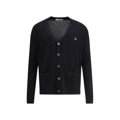 Vivienne Westwood Black Fleece Wool Cardigan