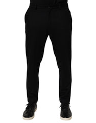 Dolce & Gabbana Black Cashmere Dress Formal Men Trouser Pants