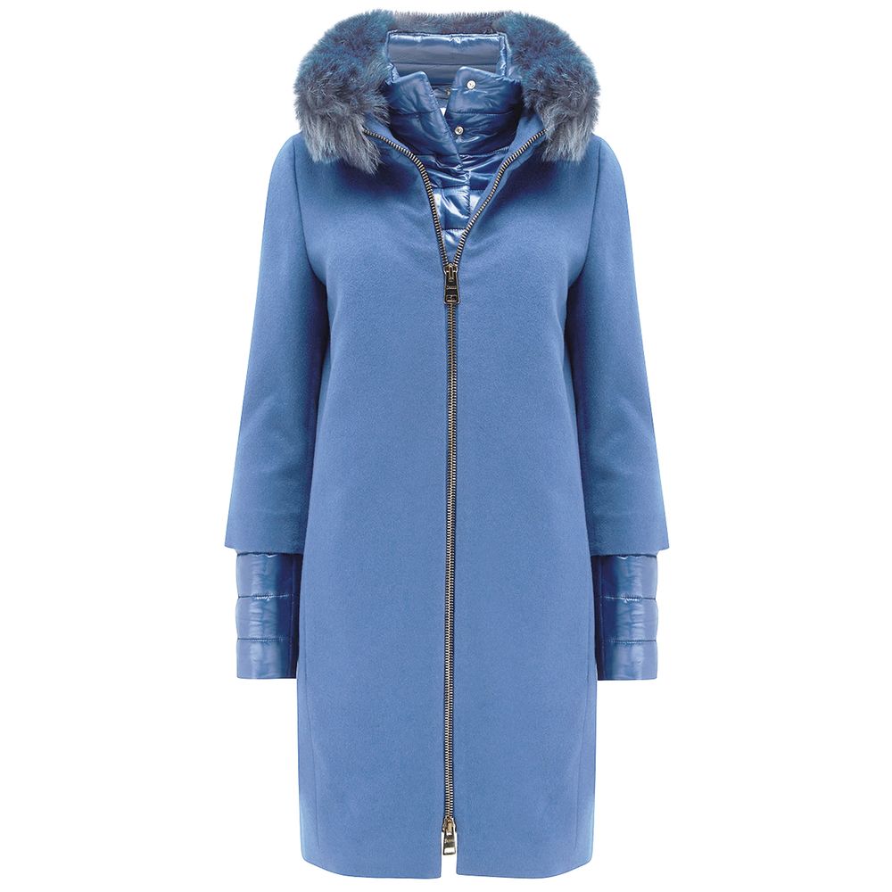 Herno Blue Cashmere Women Coat