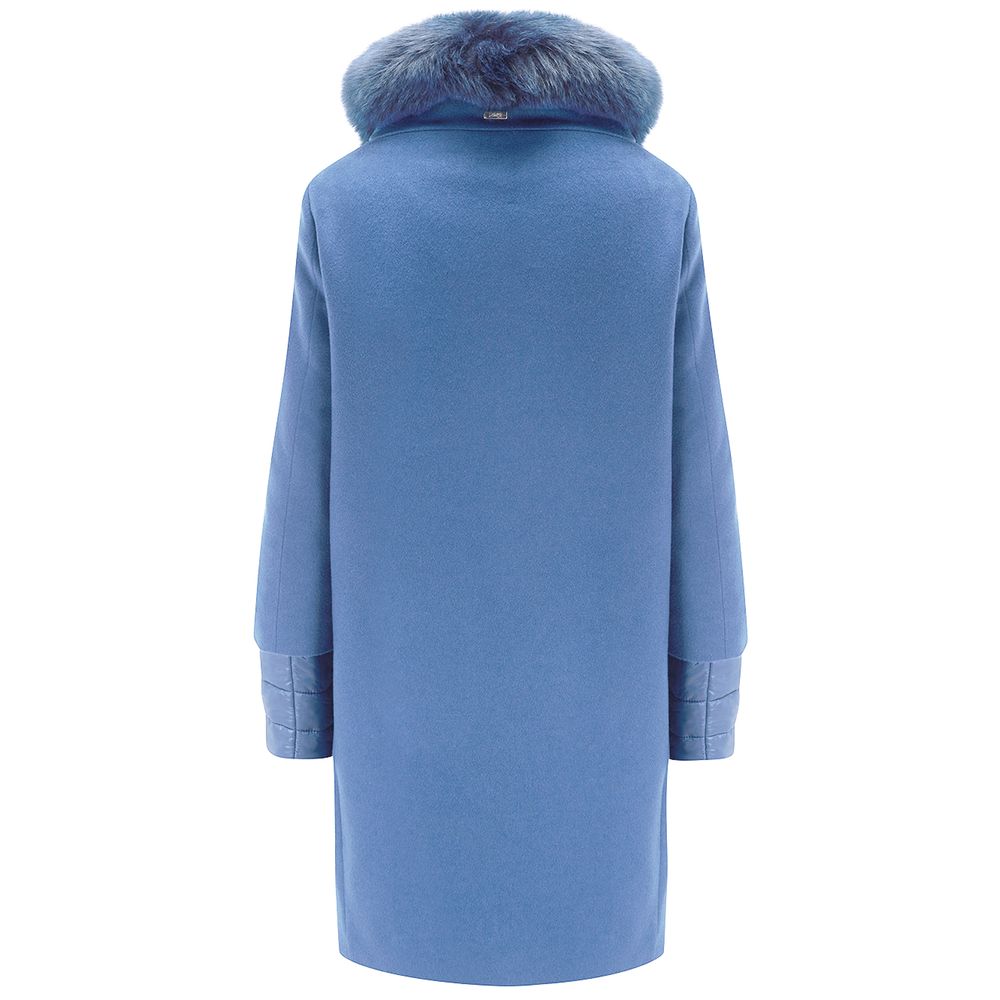 Herno Blue Cashmere Women Coat