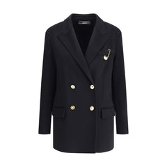 Versace Black Cashmere Coat