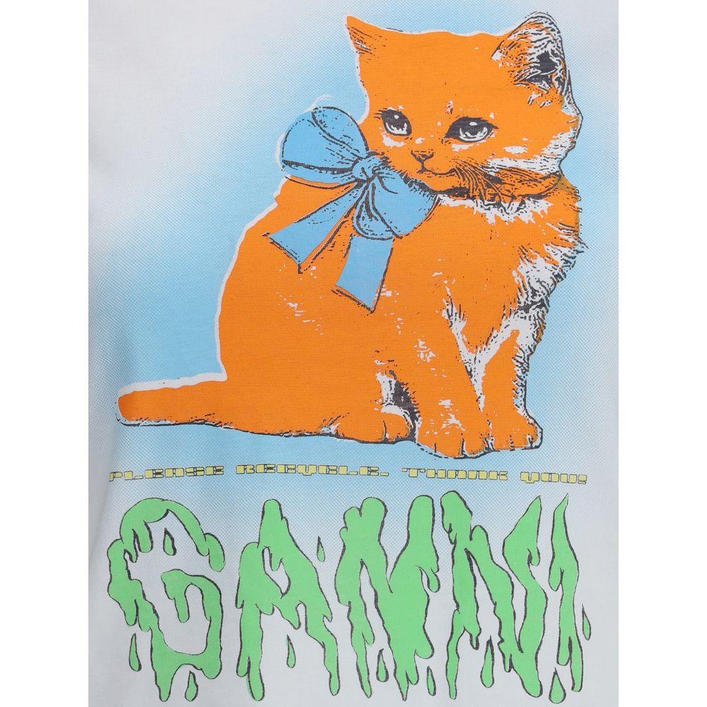T-shirt med katttryck