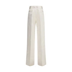 SA SU PHI Cream Silk Pants