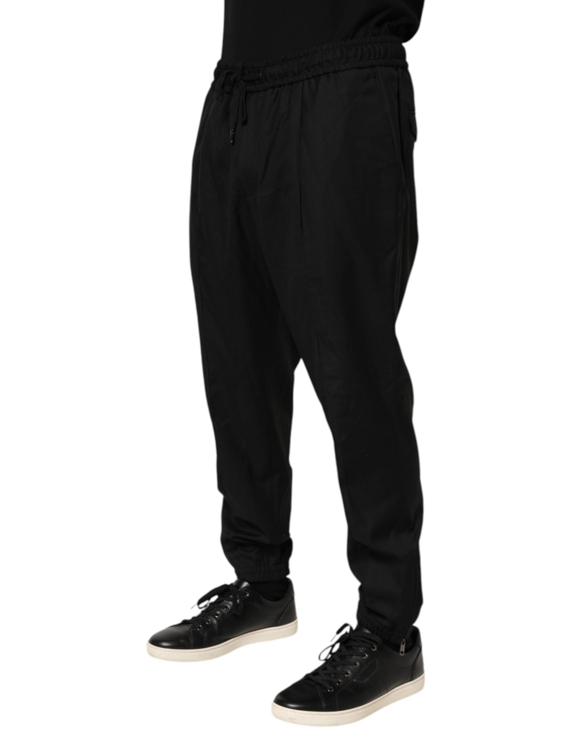 Dolce & Gabbana Black Drawstring Men Jogger Sweatpants Pants