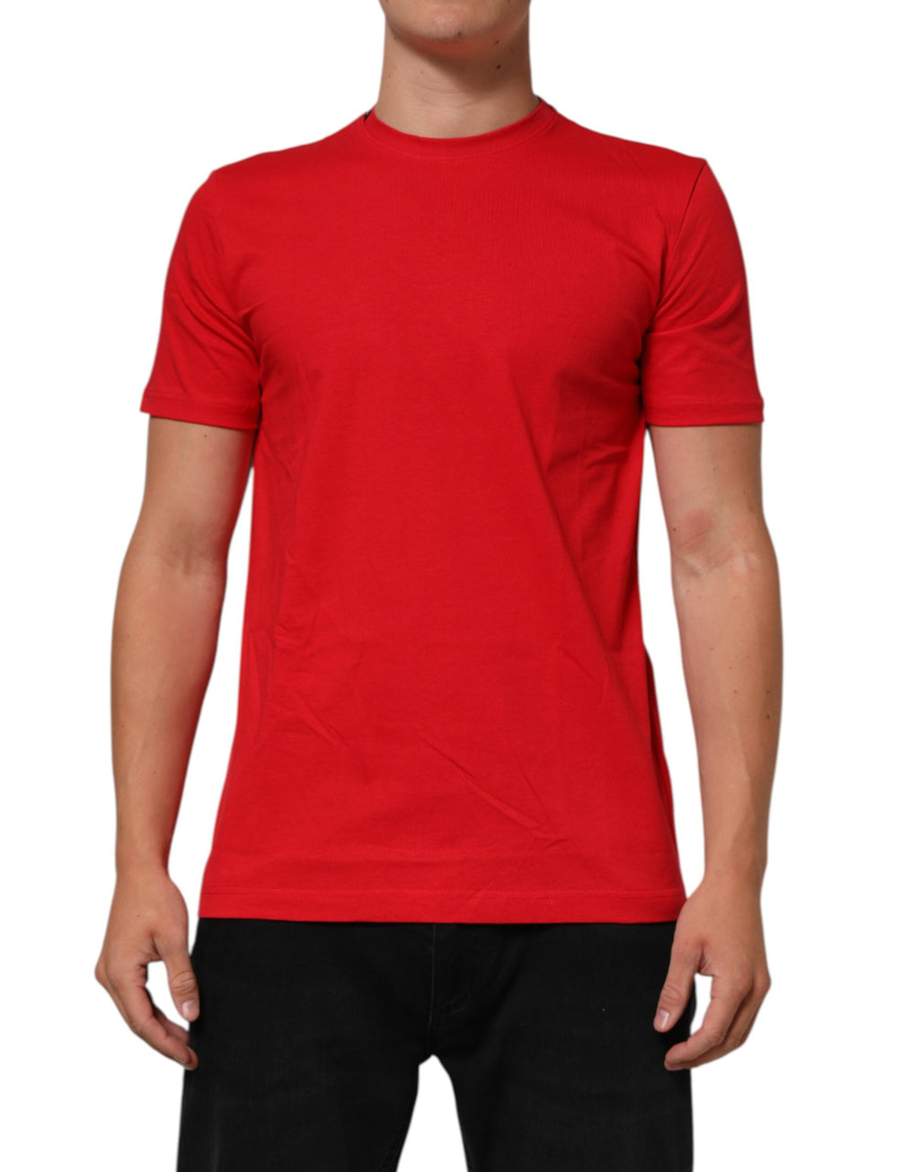 Röd Goodluck 2023 bomulls-t-shirt med rund hals