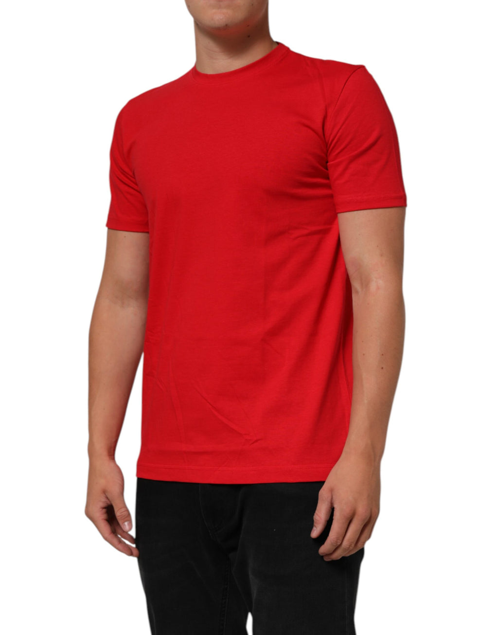 Röd Goodluck 2023 bomulls-t-shirt med rund hals