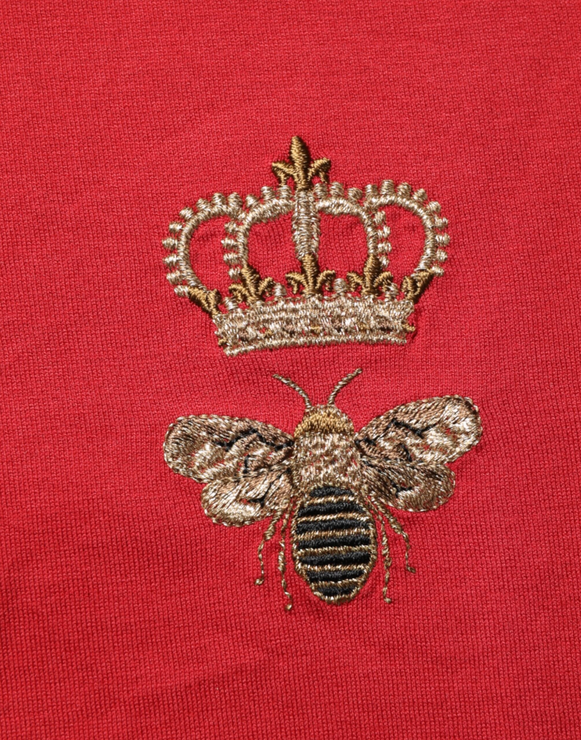 Rød Crown Bee bomull kortermet t-skjorte
