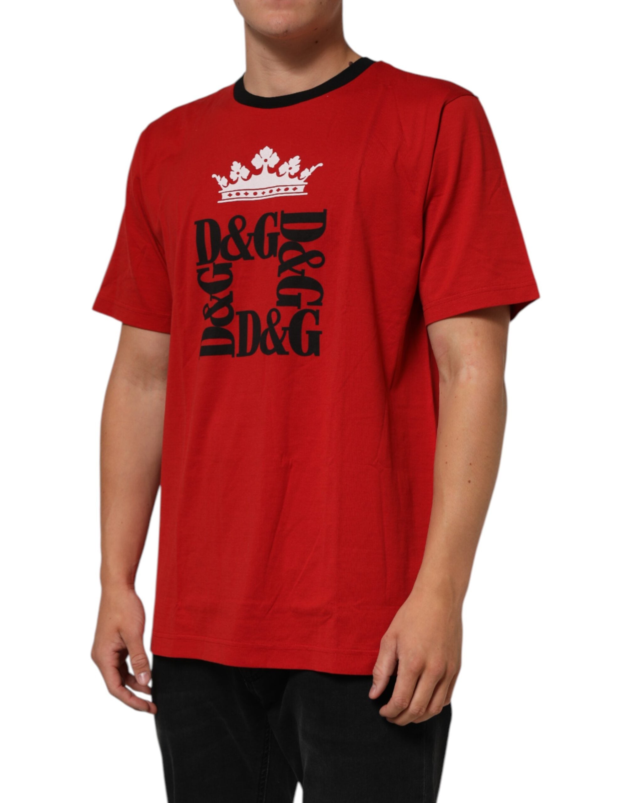 Rød Logo Crown bomull korte ermer T-skjorte
